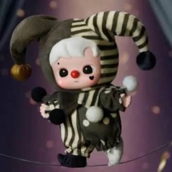 Pop Mart WHY SO SERIOUS Hacipupu "Silver Mist Clown" Vinyl Plush Pendant - New - Picture 2 of 7